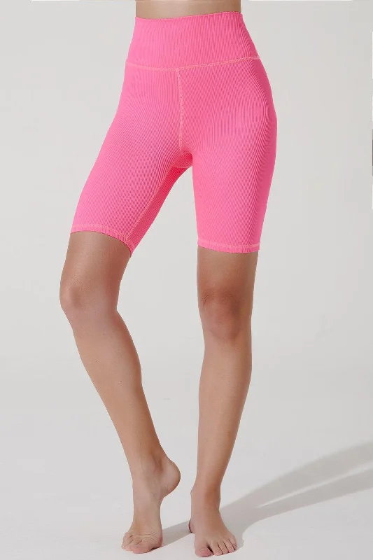 F'Onte Biker Short Ribbed - Hot Pink