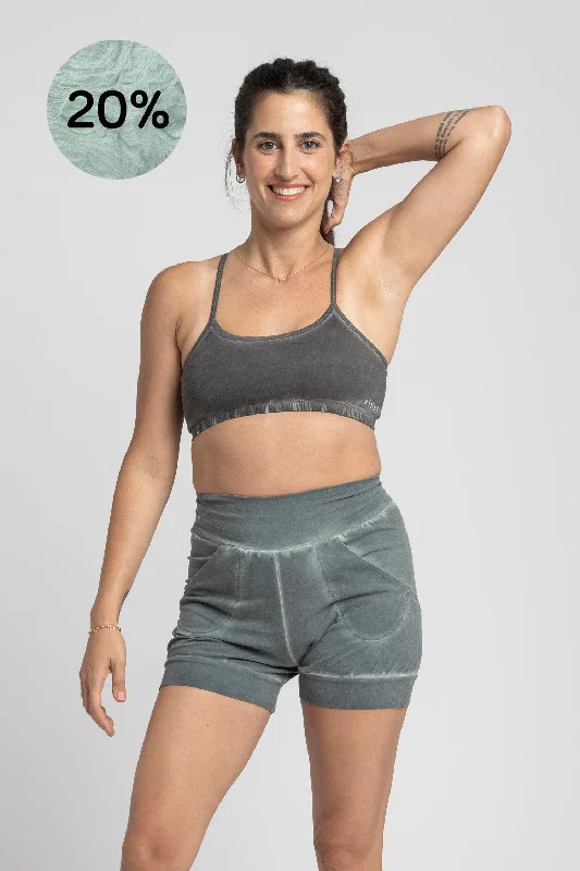 Stonewash Slouchy Yoga Shorts